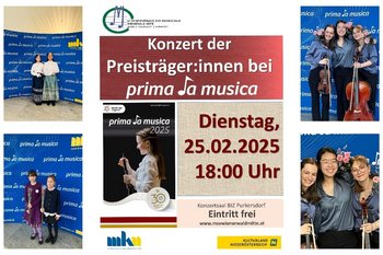 Erfolg für den Musikschulverband Wienerwald Mitte bei prima la musica 2025