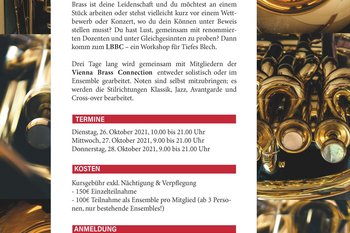 VIENNA BRASS CONNECTION THE LOW BRASS & BRASS ENSEMBLE CAMP