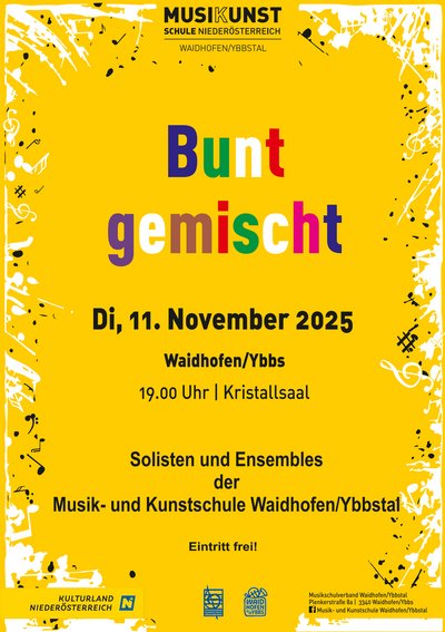 Bunt gemischt in der Musik- und Kunstschule Waidhofen/Ybbstal