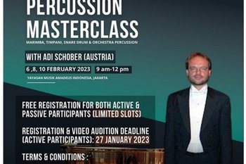 Musiklehrer Adi Schober zur Amadeus Percussion Week nach Indonesien eingeladen 