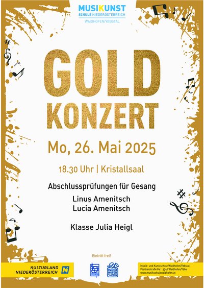Goldkonzert im Fach Gesang