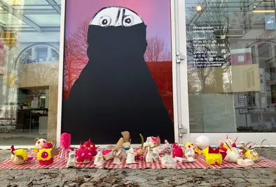 Die gebastelten Objekte der Teilnehmenden.