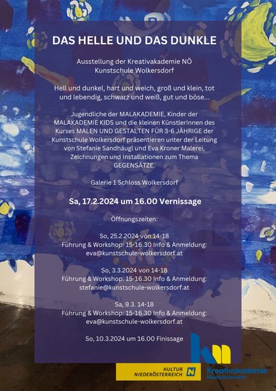 Ausstellung Malakademie und Malakademie KIDS Wolkersdorf