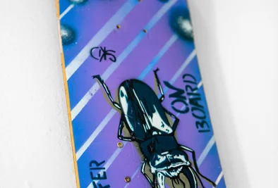 Detailaufnahme eines Skateboards