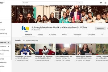 Youtube-Kanal der Schauspielakademie St. Pölten beim Ö1 Kulturforum