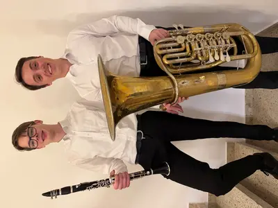Goldprüfungskonzert Klarinette, David Ehmoser, Tuba, Bernhard Öhlböck