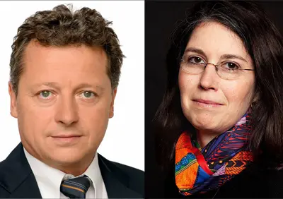 Mag. Ernst Gelegs, ORF Korrespondent  und Univ.-Prof. Mag. Dr. Ursula Kriebaum, Professorin für Völkerrecht, Institut für Europarecht, Internationales Recht und Rechtsvergleichung der Uni Wien 