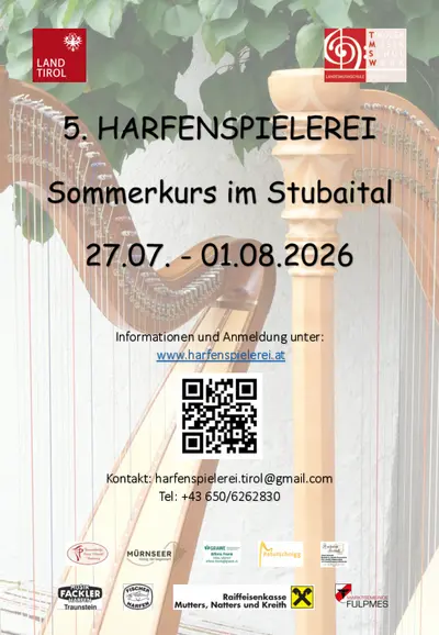 5. Harfenspielerei - Sommerkurs im Stubaital