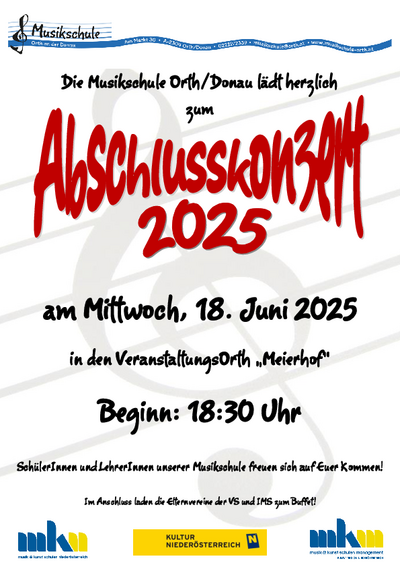 Abschlusskonzert der Musikschule Orth an der Donau