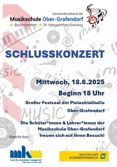 Schlusskonzert der Musikschule Ober-Grafendorf