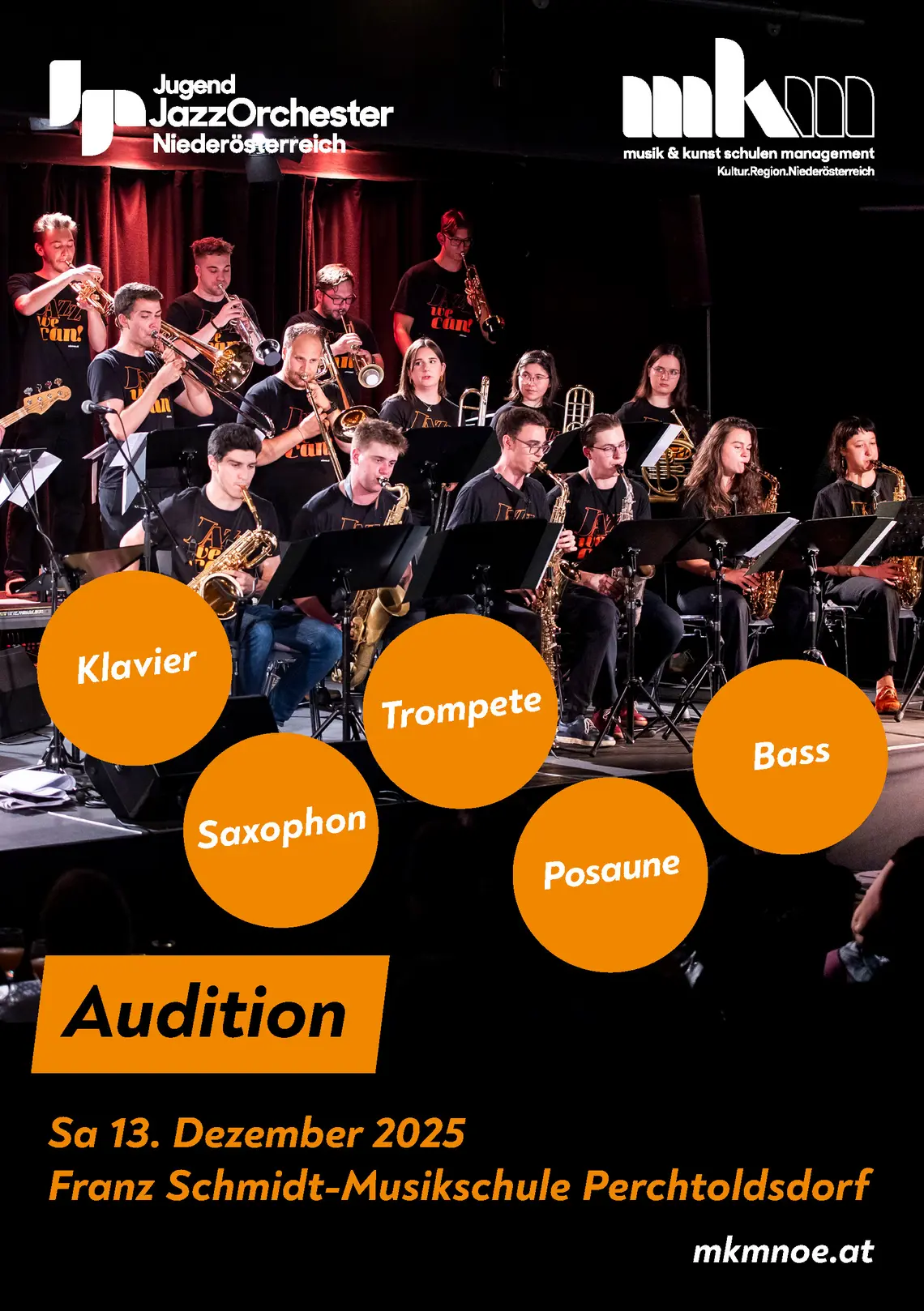 Plakat für die nächste Audition.