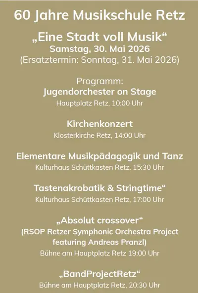 60 Jahre Musikschule Retz - Eine Stadt voll Musik!