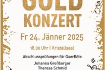 Goldkonzert am Freitag 24. Jänner um 18 Uhr im Kristallsaal, Schloss Rothschild